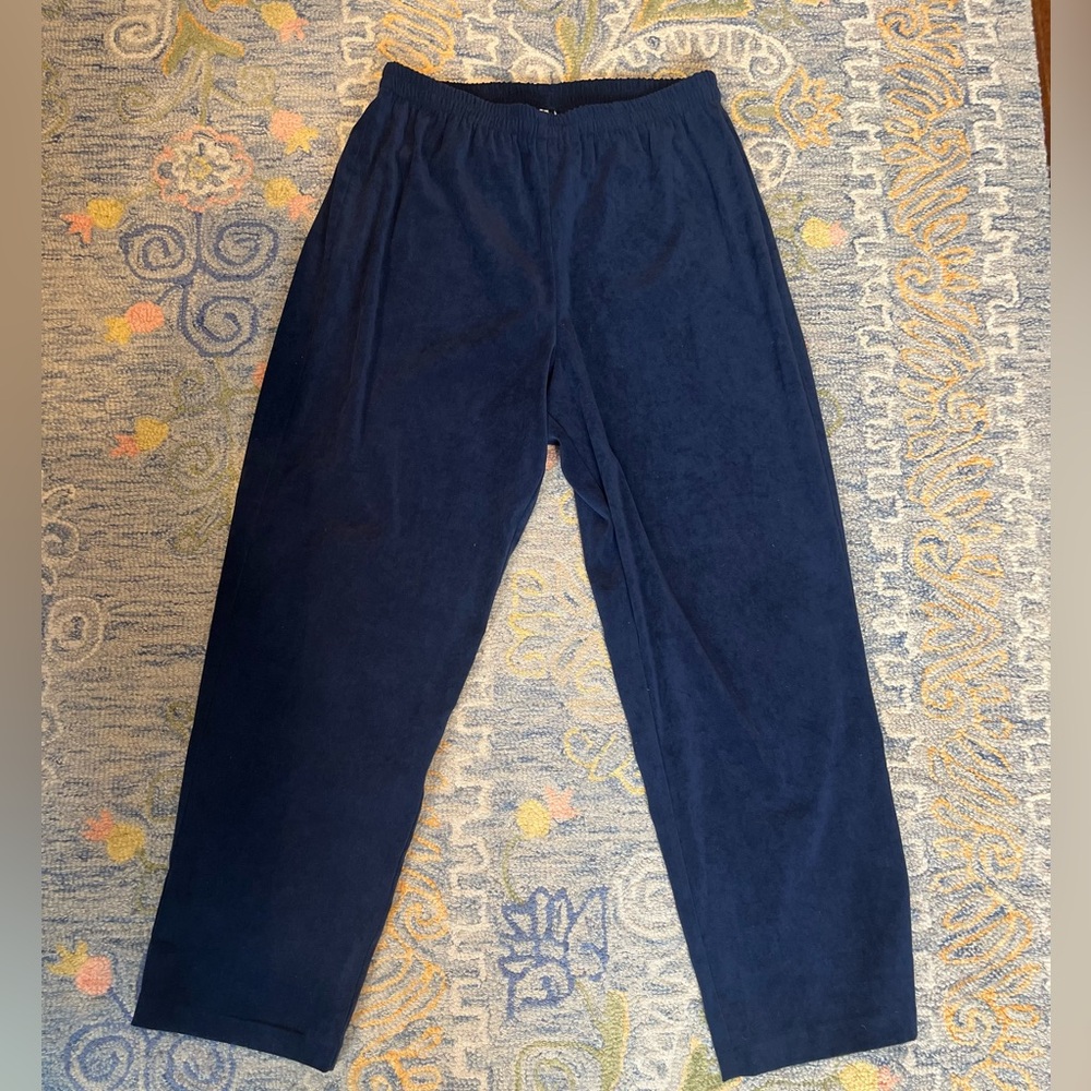 Baggy velour Navy Pants